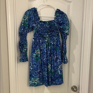 Lilly Pulitzer Blue and Green Patterned Dress
